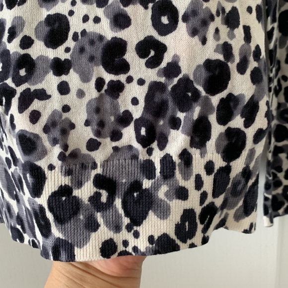 NWT LOFT Print Crewneck Long Sleeves Cardigan - Picture 12 of 13